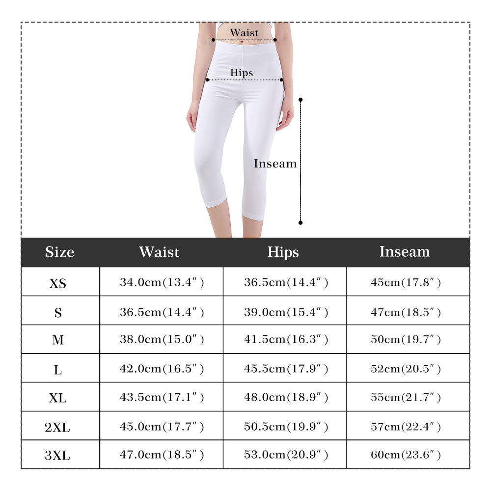 Womens Royal Floral Capris Leggings