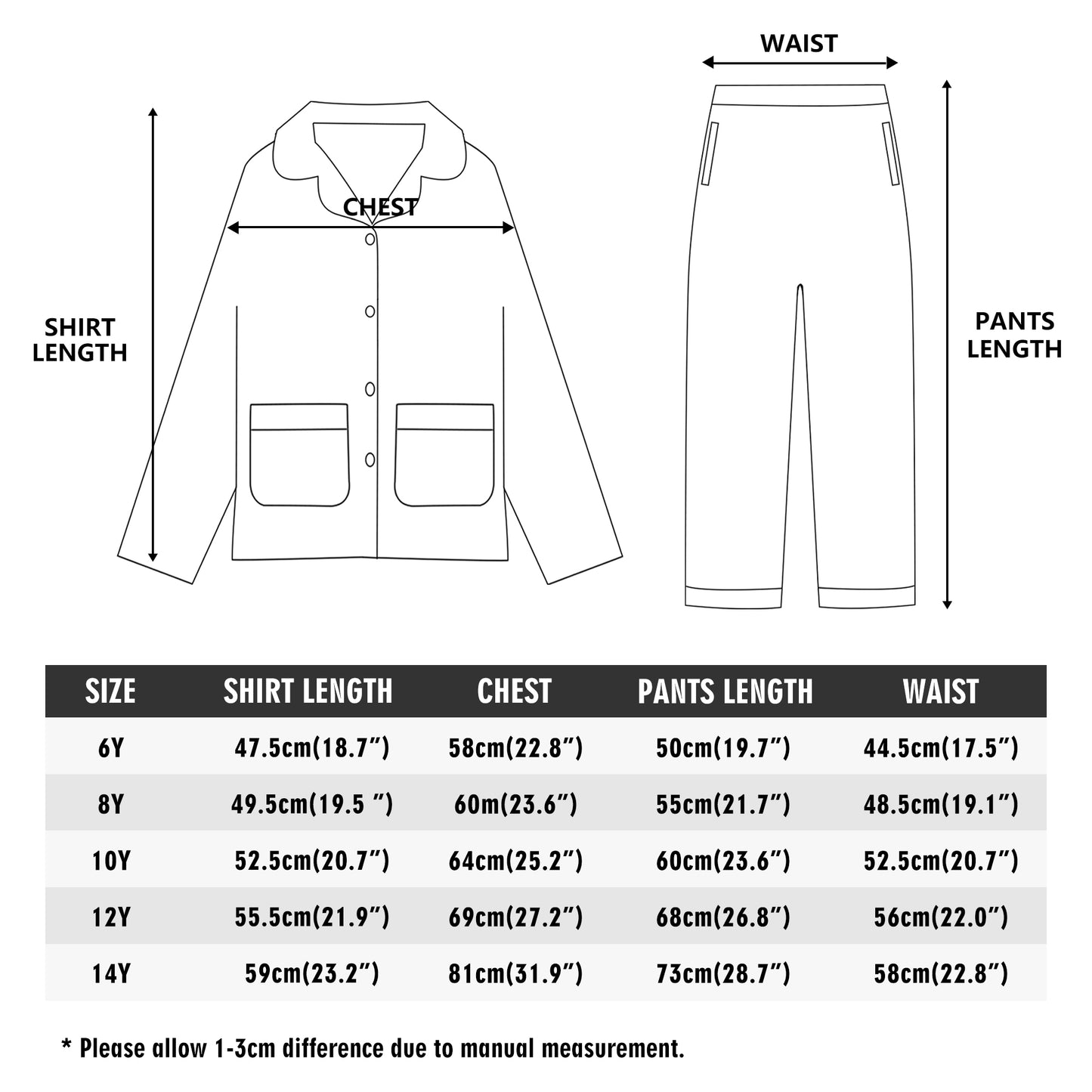 Childrens Long Sleeve Aiden Pajama Set with Pockets