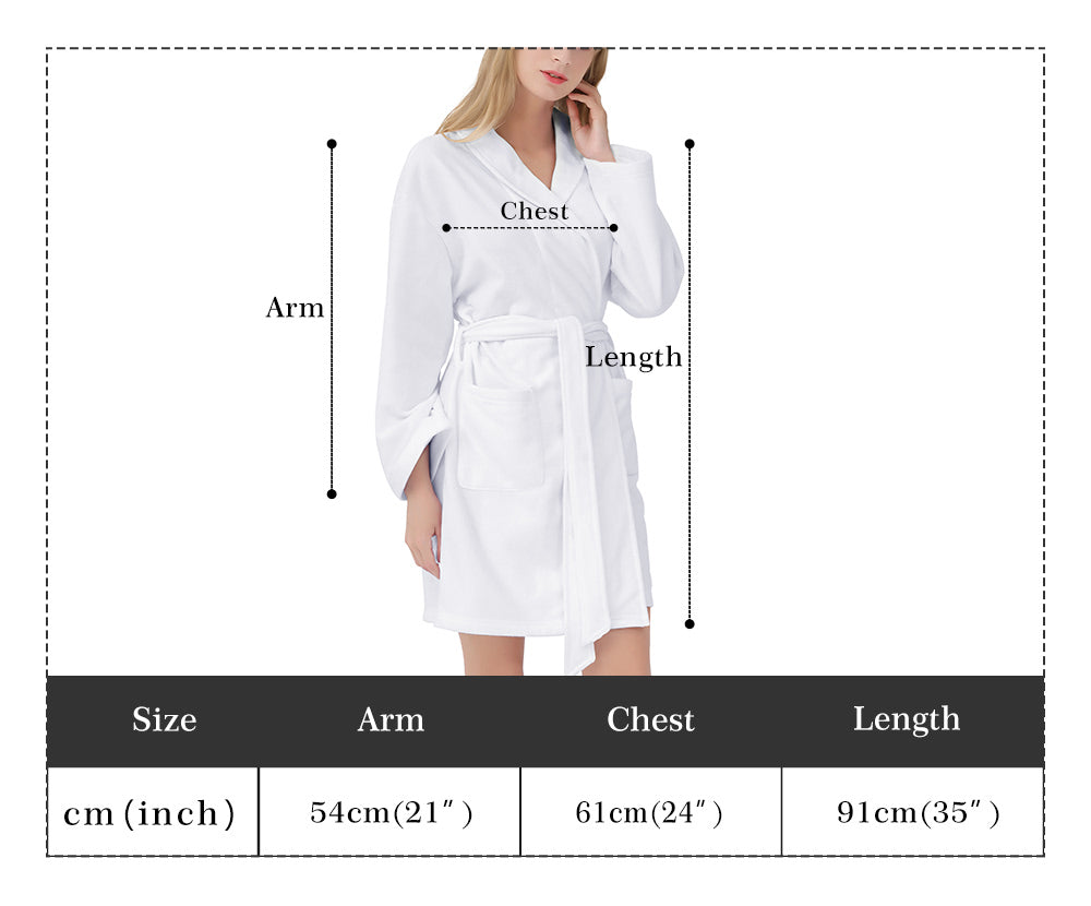 Womens Queen Aura Short Bathrobe