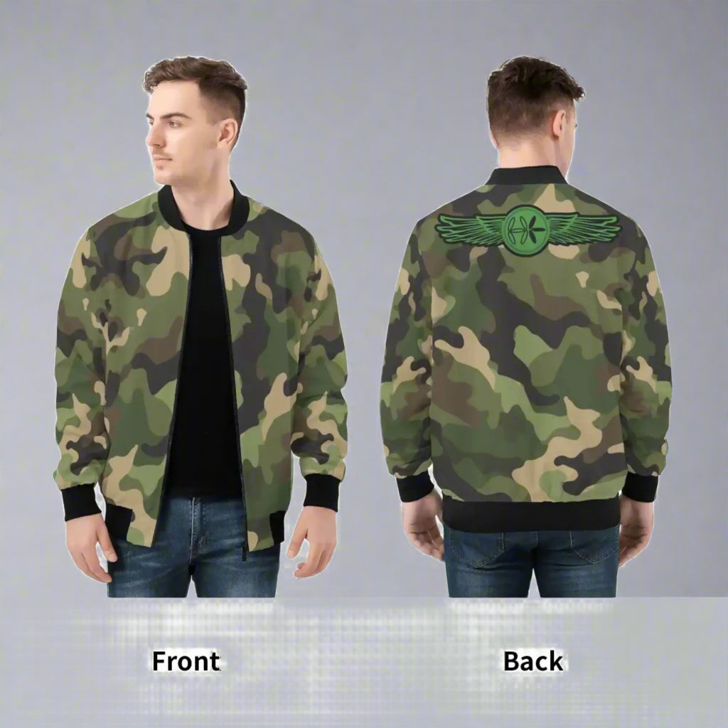 Jungle Camo Bomber Jacket by Highest Evolution