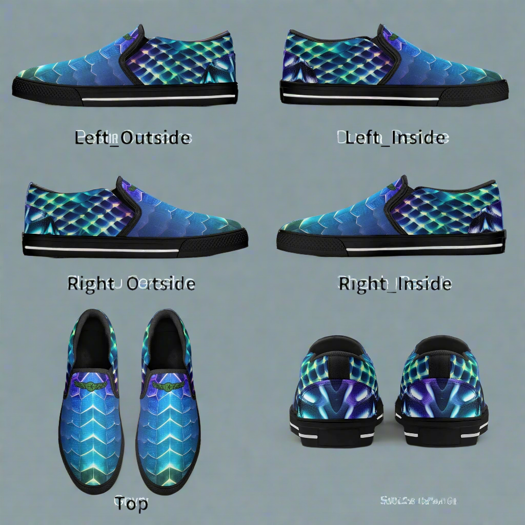 Mens Magic Dragon Slip Ons By Highest Evolution
