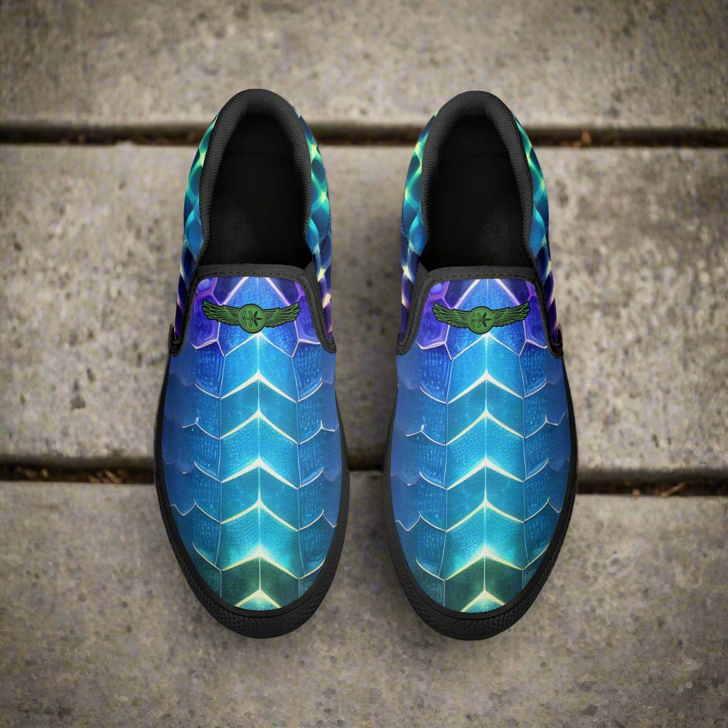 Mens Magic Dragon Slip Ons By Highest Evolution