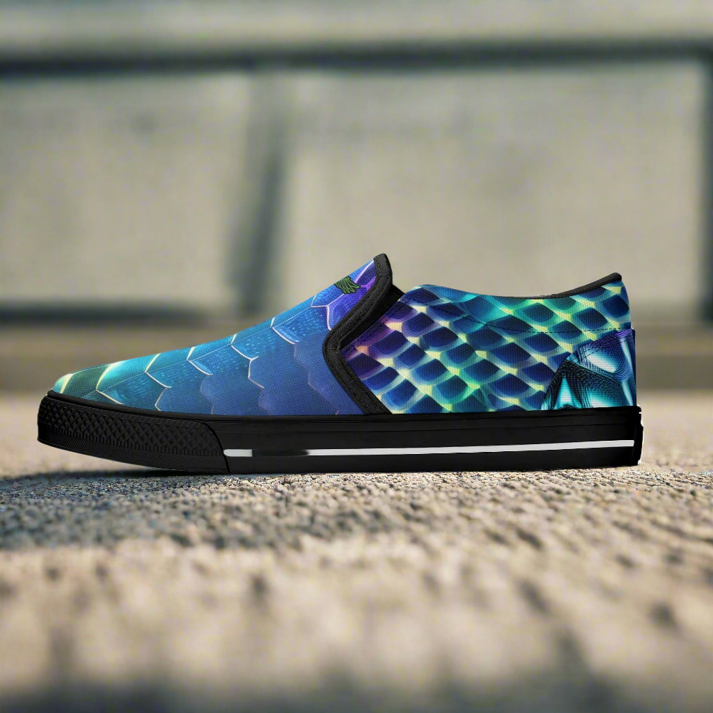 Mens Magic Dragon Slip Ons By Highest Evolution