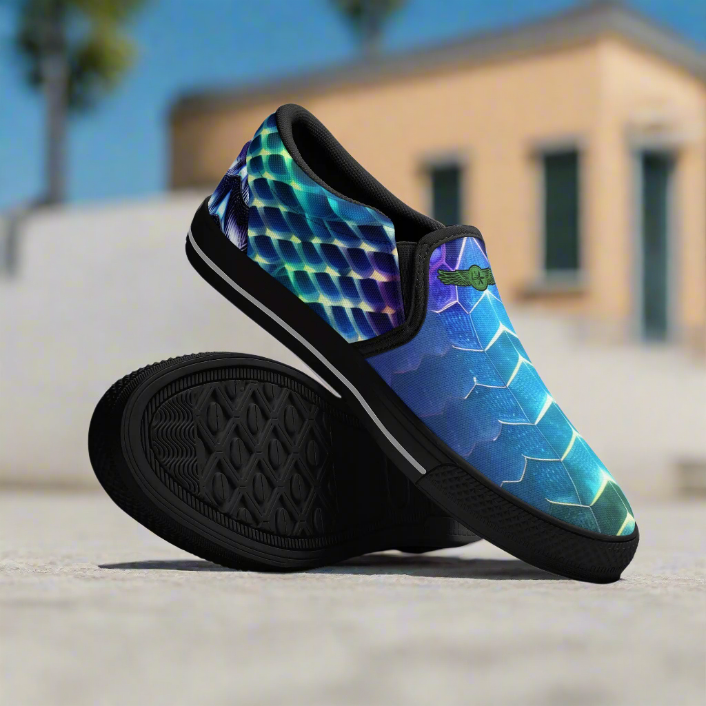 Mens Magic Dragon Slip Ons By Highest Evolution