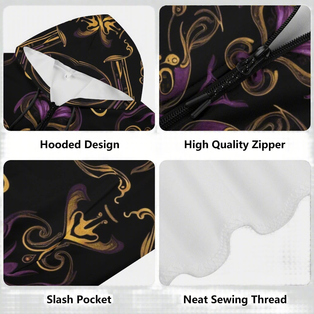 High Royal Graphics Zipper Hoodie by Highest Evolution