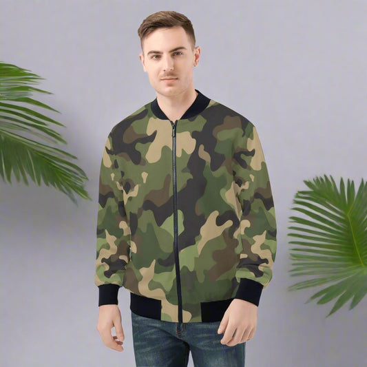 Jungle Camo Bomber Jacket by Highest Evolution