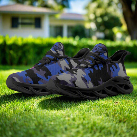 Blue Camo Runners by Highest Evolution