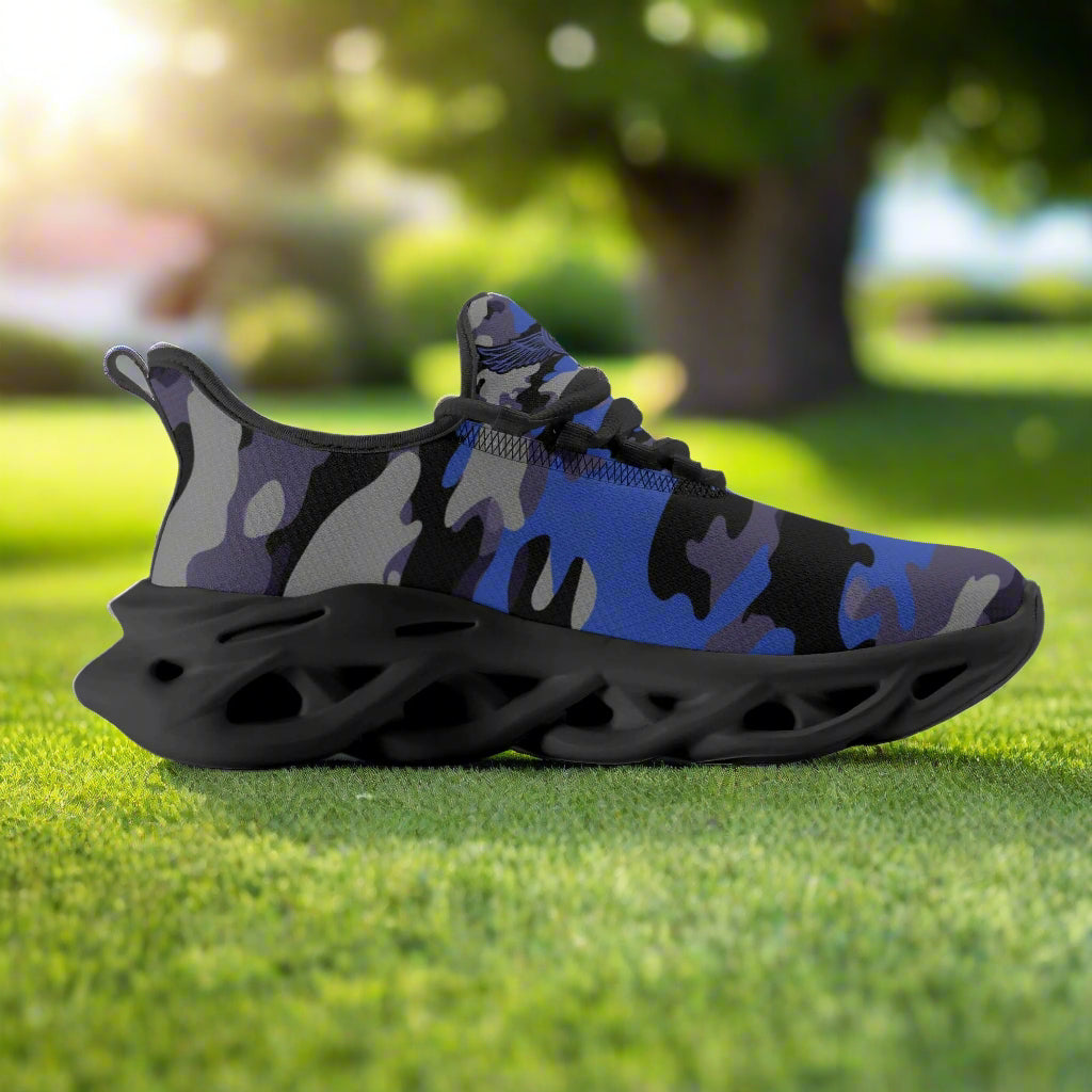 Blue Camo Runners by Highest Evolution