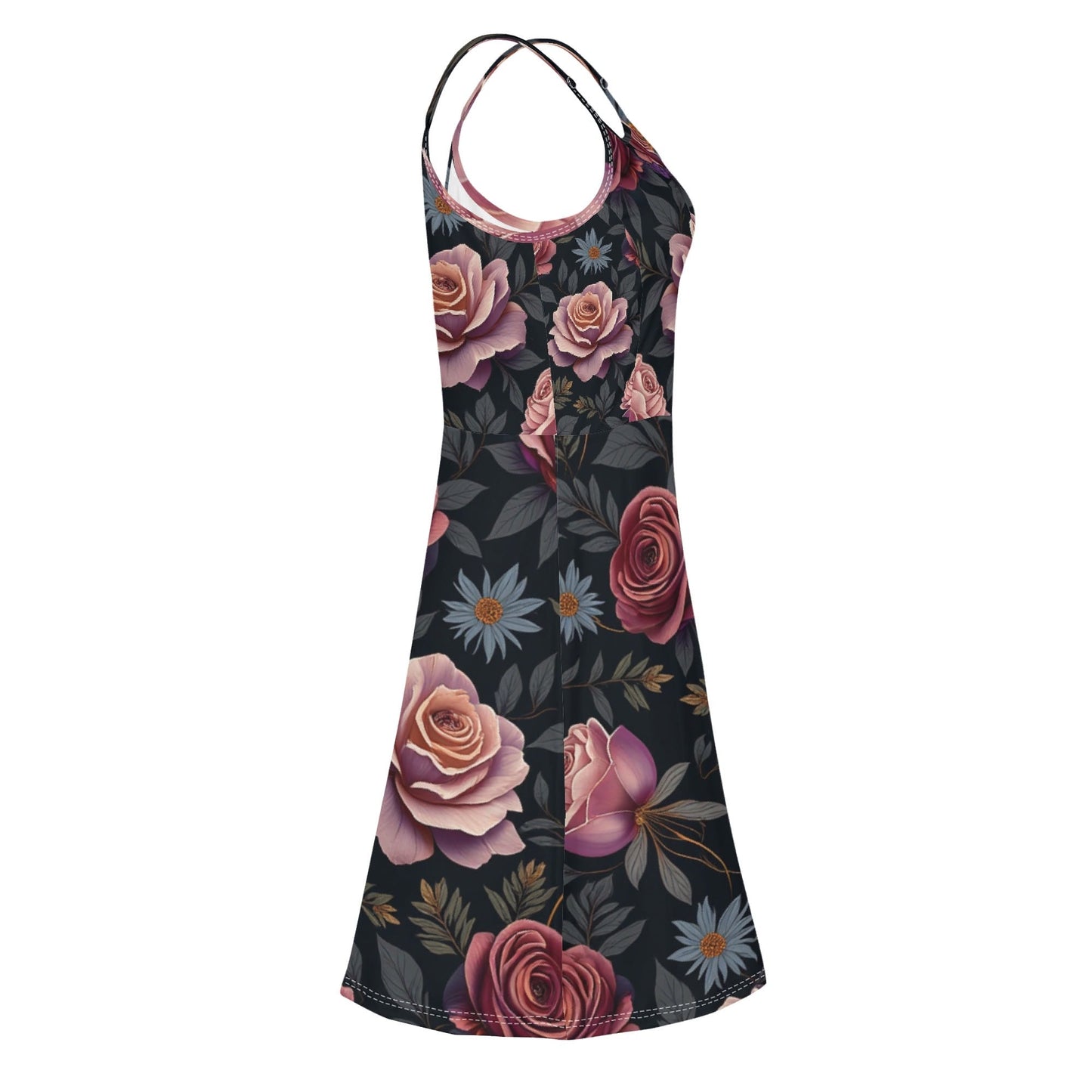 Womens Spaghetti Strap Rose Garden Dress by Highest Evolution