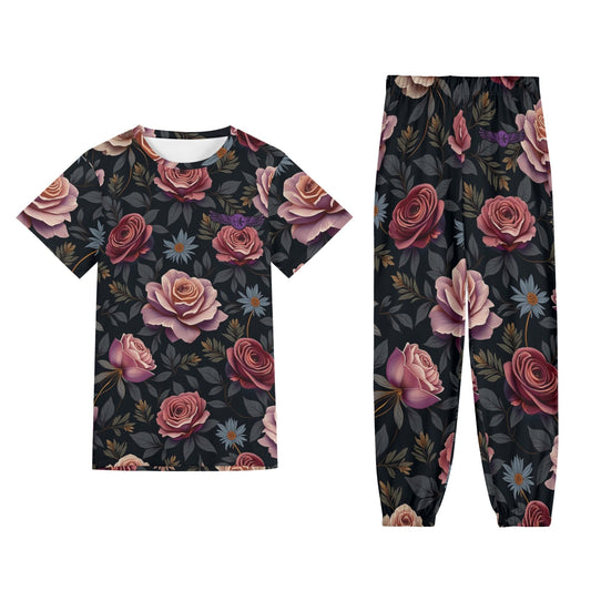 Rose Garden Short Sleeve-Blouse Sports Set by Highest Evolution