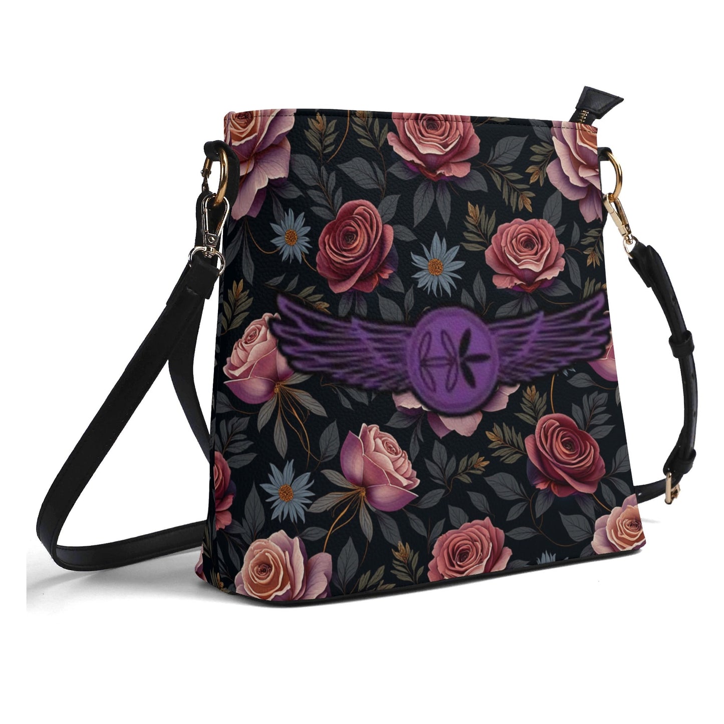 Womens Rose Garden Bucket Shoulder Bag by Highest Evolution