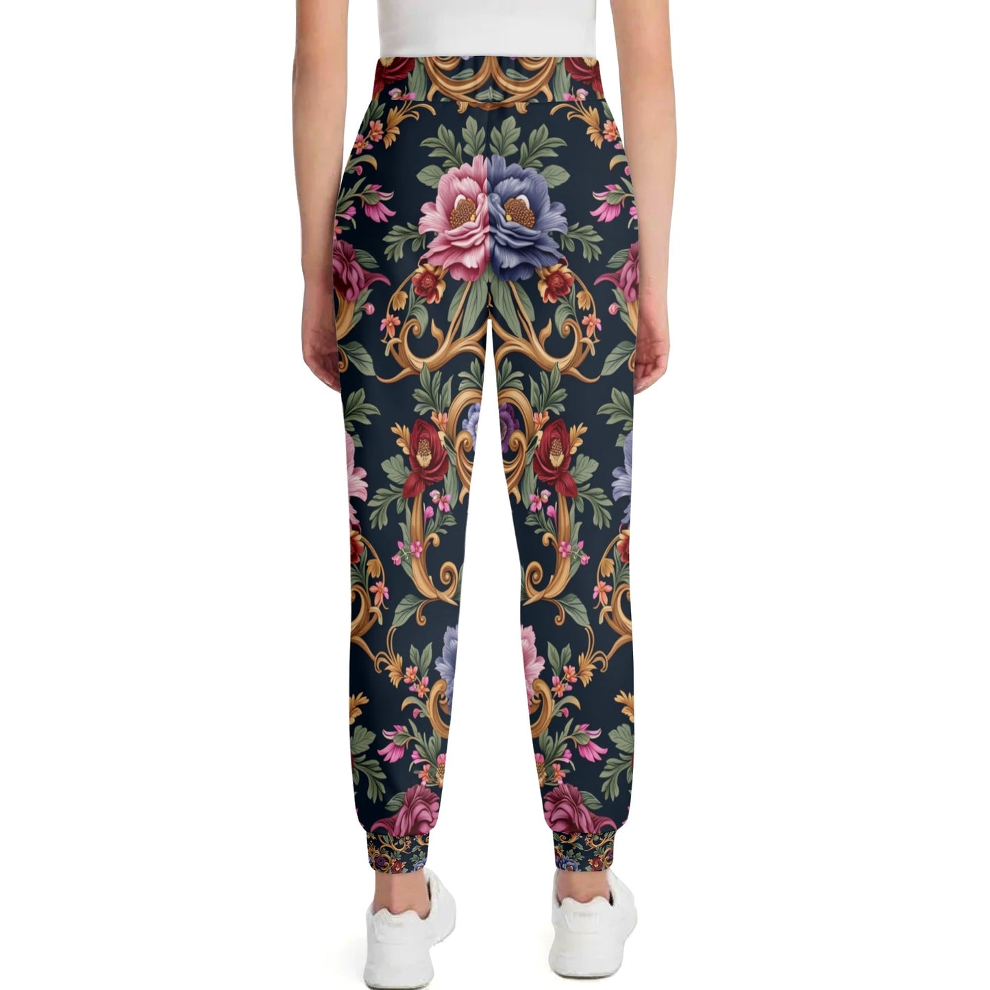 Womens Royal Floral Sweatpants