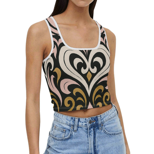 Womens Queen Aura Crop Tank Top