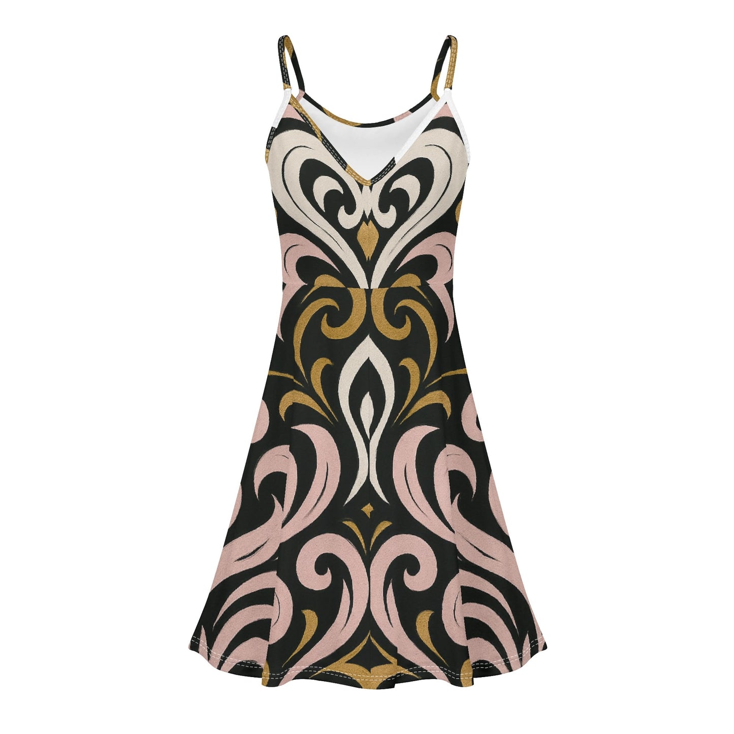Womens Queens Aura Spaghetti Strap Short Dress