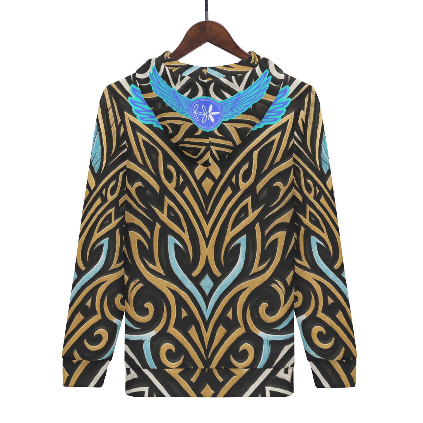 Mens Royal Warrior Zip up Hoodie