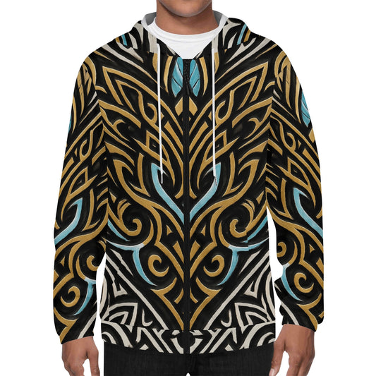 Mens Royal Warrior Lightweight Zip Hoodie