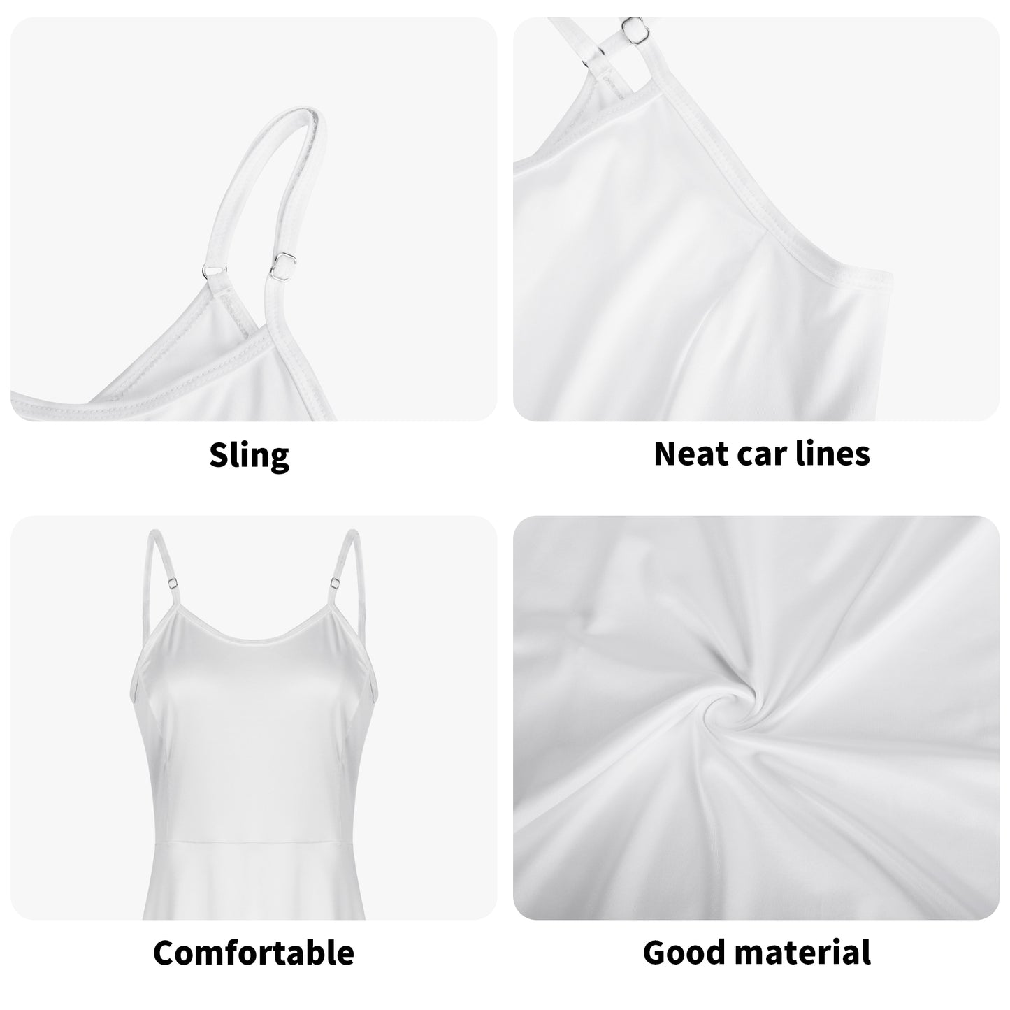 Womens Queens Aura Spaghetti Strap Short Dress