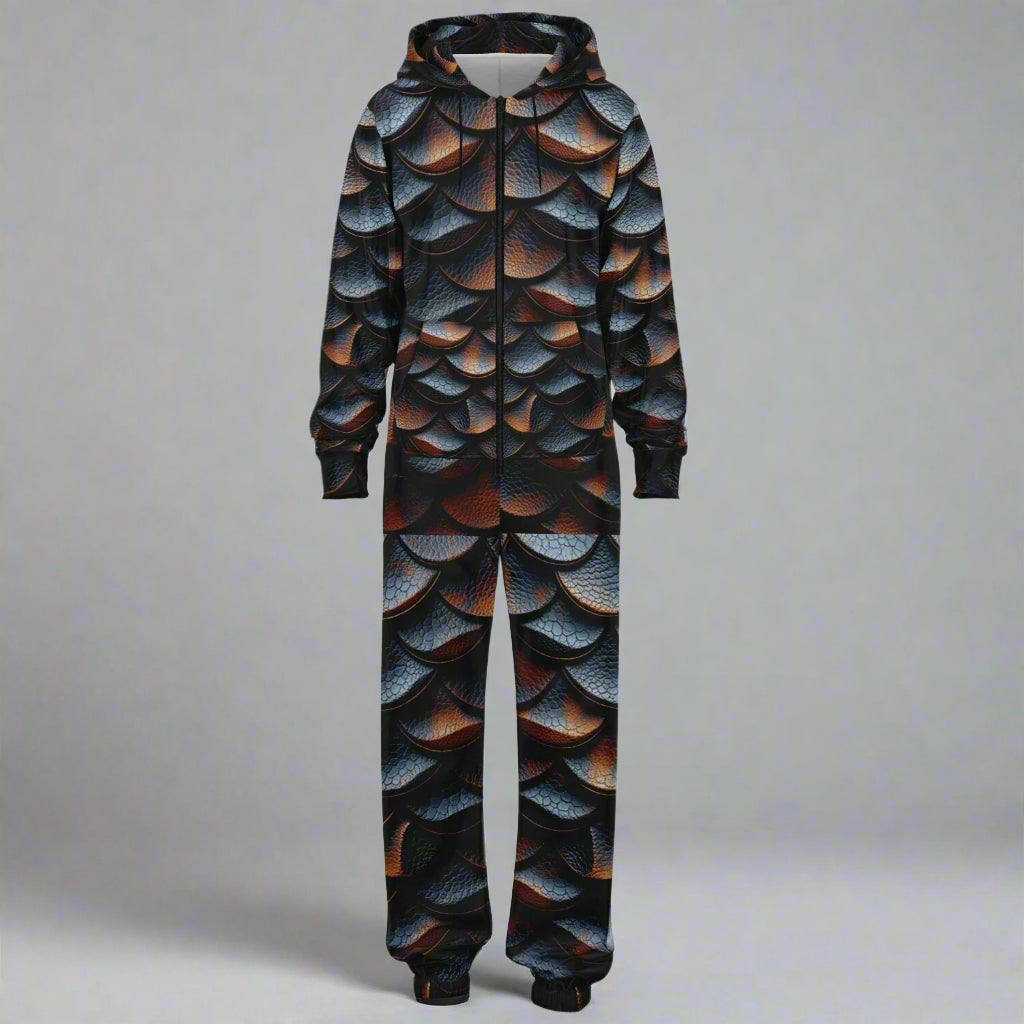 Leather Dragon Scale design Jumpsuit by Highest Evolution