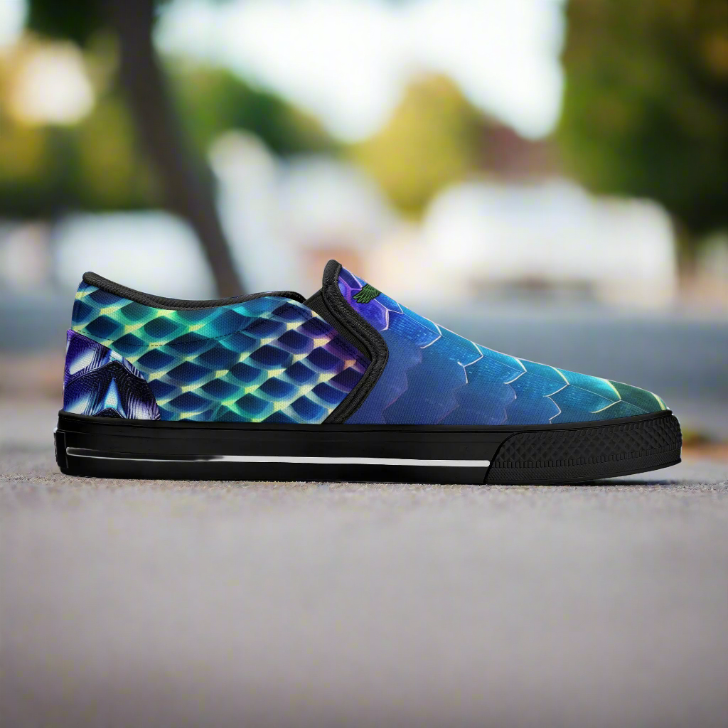 Mens Magic Dragon Slip Ons By Highest Evolution